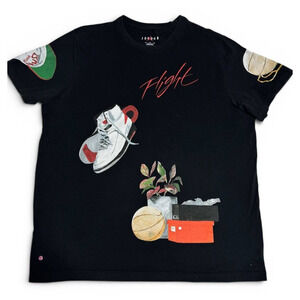 Nike Air Jordan Flight World Tour Graphic T-Shirt Black Men’s XL Rare